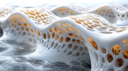 Poster - Abstract Cellular Structure: Biomorphic Landscape