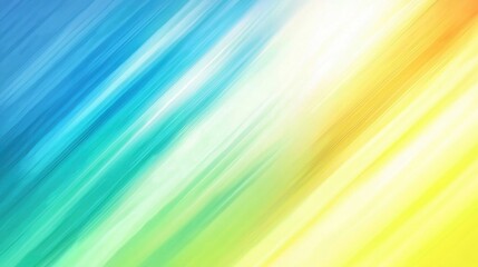 Poster - colors in shades of blue, green, and yellow merge seamlessly in a visually captivating abstract desi