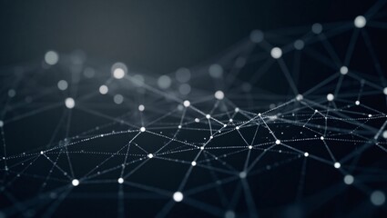 Poster - Abstract background with thin connection lines on a deep navy backdrop