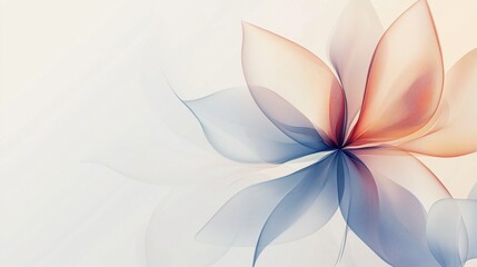 Poster - A beautiful floral design appears in soft tones, blending shades of pink and blue. The intricate lines convey a sense of calm, making it perfect for meditation spaces or artistic endeavors