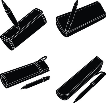 Pen Case silhouette vector