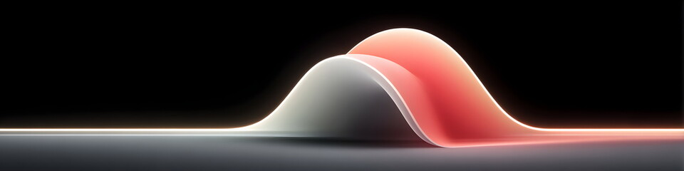 Poster - abstract paper curve element with light, illuminated design feature for wallpaper, brochure design. 