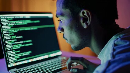 Aufkleber - Programmers work on source code, using their computer programming skills to create and improve software applications, websites, and other digital products, often working late at night