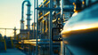 © MutshI - Gas processing plant operator testing separation equipment. Featuring process optimization
