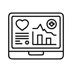 Poster - Medical monitor healthcare heart rate pulse patient health checkup diagnostic equipment vital signs