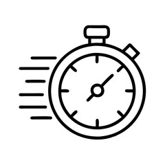 Poster - stopwatch timer speed time deadline urgency countdown fast chronometer icon vector illustration