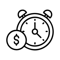 Poster - Time is money concept vector graphic design with clock and dollar coin for business and finance use