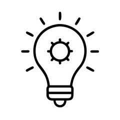 Poster - Lightbulb idea icon vector illustration symbol of creativity innovation and inspiration concept