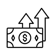 Poster - Money growth increase investment finance profit financial dollar currency income rise up arrow