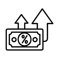 Poster - Increase interest rate financial growth investment return on investment profit margin money gain