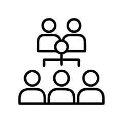 Poster - Organization chart hierarchy diagram leadership management structure teamwork team vector icon