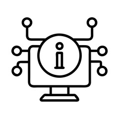 Fototapete - Information technology computer network system data processing and information icon design element vector