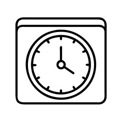 Poster - Clock icon vector illustration, time management concept, alarm clock, schedule and reminder clock