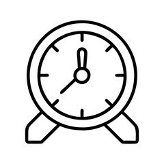 Poster - Outline clock alarm time icon vector illustration design element for graphic design and web design use