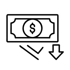 Poster - Money transfer icon cash payment dollar currency financial transaction banking investment income funds