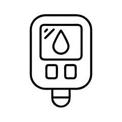 Poster - Glucose meter blood sugar diabetes test health care medical device blood drop healthcare monitor device