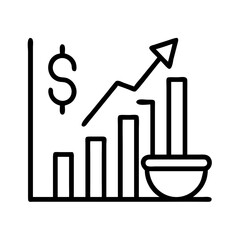 Poster - Growth chart financial diagram business graph money increase investment profit market dollar stock
