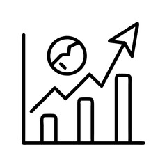 Poster - Growth chart business graph diagram infographic data analysis report presentation vector icon design