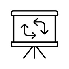Poster - Presentation board with circular arrows diagram for business strategy and planning concept icon