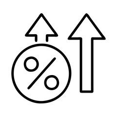 Poster - Percentage increase growth rate arrow up business finance market investment profit return rise