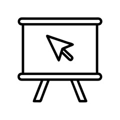 Aufkleber - Presentation board with cursor icon for business meeting training seminar and teaching aid use