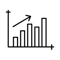Poster - Growth chart bar graph diagram infographic business data analysis financial report statistics rising trend