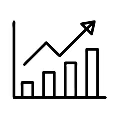 Poster - Growth chart diagram business graph increasing sales financial report data analysis icon vector