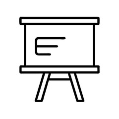 Aufkleber - Presentation board icon vector, whiteboard stand, easel drawing, presentation screen, outline vector