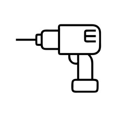 Poster - Drill icon power tool vector image for construction drilling and home improvement projects diy tools