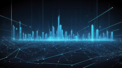 Big Data futuristic, hi tech technology, light line design. digital background. Illustration innovation data system.