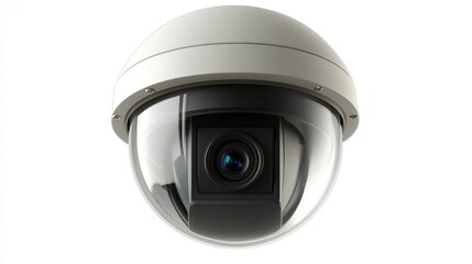 Poster - Indoor surveillance hub with multi-camera sync capability on white background