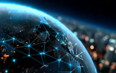 Poster - The concept of a smart city relies on the interconnection of modern creative communication and the internet network, which is made possible by 5G wireless digital connection and the internet of
