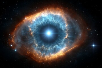 Wall Mural - ngc 7293, or the helix nebula, can be found in the constellation aquarius