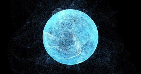 Wall Mural - an abstract star with a raging atmosphere. magic sphere. looped seamless animation.