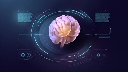 Poster - Thinking Processes: A dynamic display that captures the complexities of human thought, rendered with intricate detail. Its digital and futuristic aesthetic provides a stunning visual representation