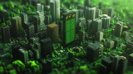 Poster - a vast and intricate circuit board pattern embodying the elaborate framework and links of digital co