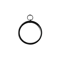 Poster - Minimalist Circular Frame: A sleek monochrome depiction of a modern circular frame, showcasing its elegant simplicity. isolated background