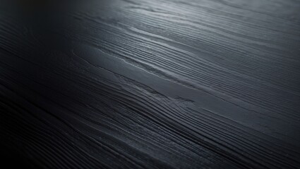 Poster - Flat lay of black wood texture. Dark surface.