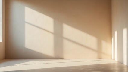 Poster - Subtle Gentle Shadows on a Wall, Establishing a Warm and Organic Background. Great for Product Presentations
