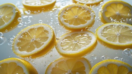 Poster - Background Featuring Lemon Slices in Water