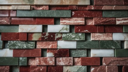 Aufkleber - Wall tiles made from stone featuring a marble texture