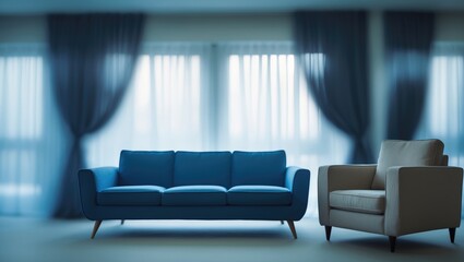Poster - Blurred Background of Living Room Interior