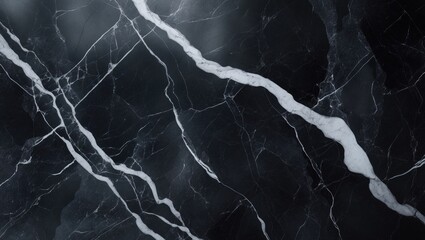 Poster - Natural dark gray marble texture featuring grey and white patterns.