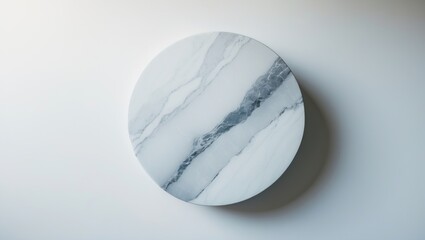 Poster - Background isolated white marble stone table top for displaying products