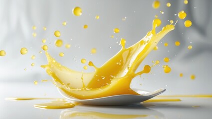 Poster - Juice splash set against a background