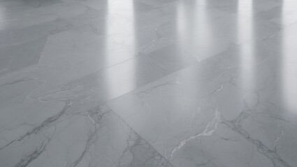 Poster - Seamless luxurious natural stone tile pattern on a high-resolution white grey marble floor texture background viewed from a countertop.