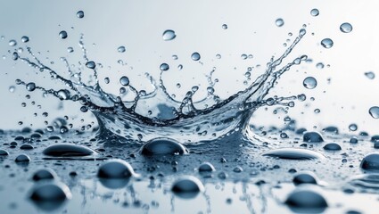 Poster - Isolated Water Drops Gathering