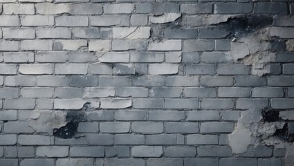 Poster - Grunge white brick wall backdrop