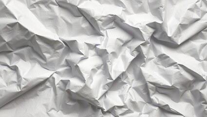 Poster - Textured background of wrinkled white paper, plain white paper texture surface