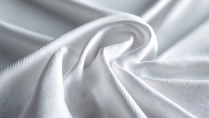 Poster - Detailed view of white sportswear jersey fabric texture